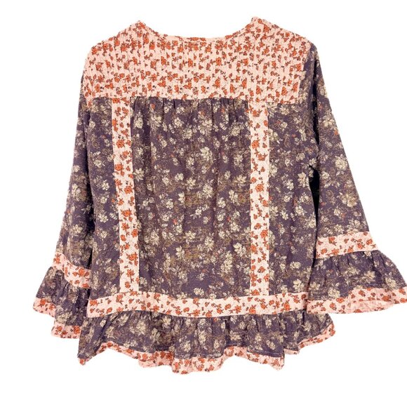 LOGO Lab by Lori Goldstein 3/4 Sleeve Crew Neck Bed Jacket Floral Size Large L - Picture 13 of 16